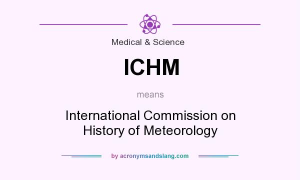 What does ICHM mean? It stands for International Commission on History of Meteorology