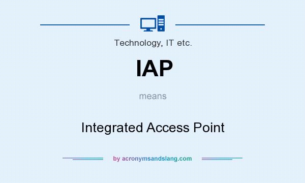What does IAP mean? It stands for Integrated Access Point
