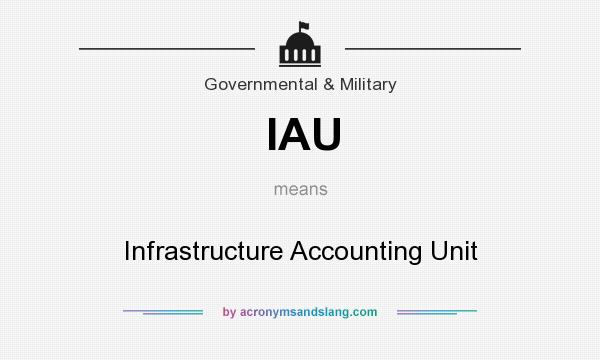 What does IAU mean? It stands for Infrastructure Accounting Unit