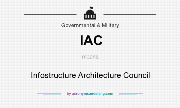 What does IAC mean? It stands for Infostructure Architecture Council