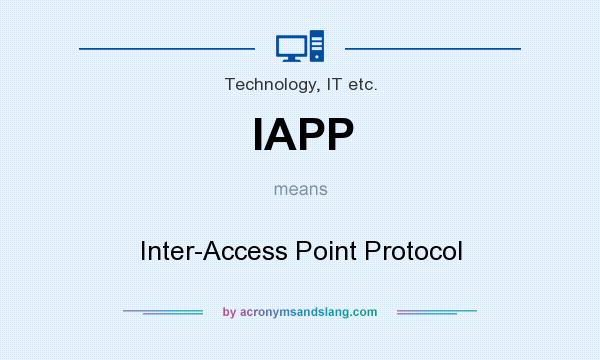What does IAPP mean? It stands for Inter-Access Point Protocol