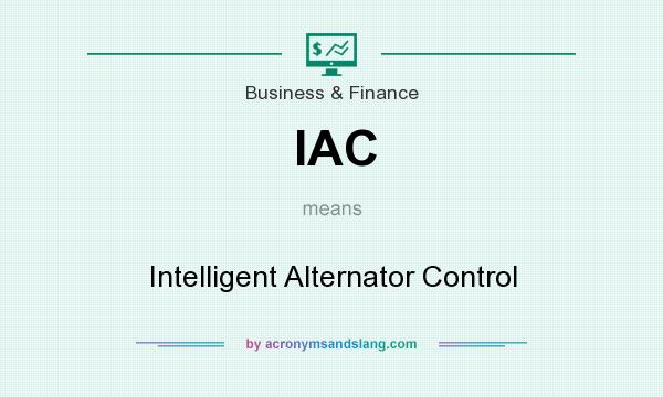 What does IAC mean? It stands for Intelligent Alternator Control