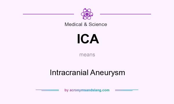 What does ICA mean? It stands for Intracranial Aneurysm