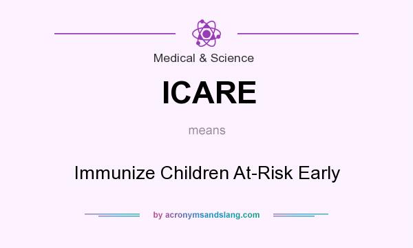 What does ICARE mean? It stands for Immunize Children At-Risk Early