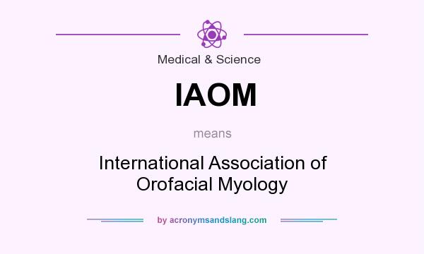 What does IAOM mean? It stands for International Association of Orofacial Myology
