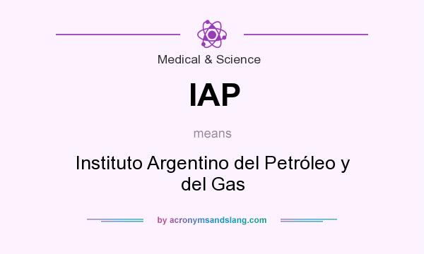 What does IAP mean? It stands for Instituto Argentino del Petróleo y del Gas