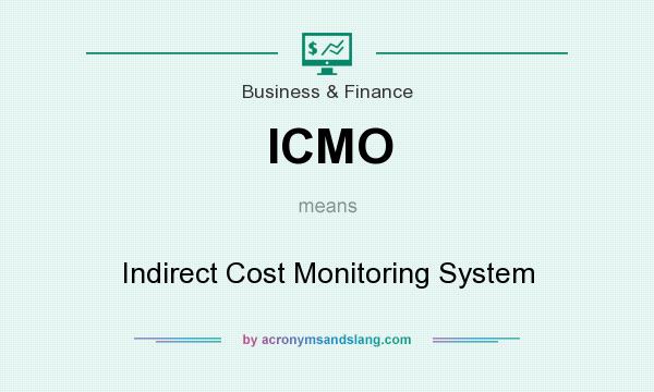 What does ICMO mean? It stands for Indirect Cost Monitoring System