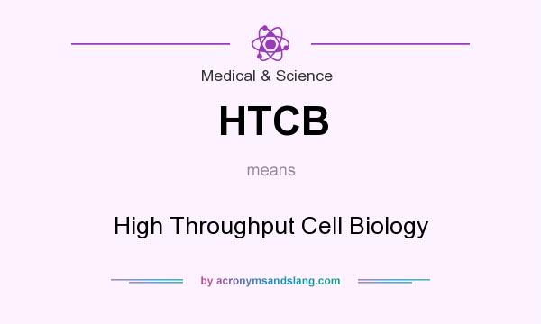 What does HTCB mean? It stands for High Throughput Cell Biology