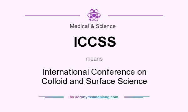 What does ICCSS mean? It stands for International Conference on Colloid and Surface Science
