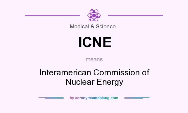 What does ICNE mean? It stands for Interamerican Commission of Nuclear Energy