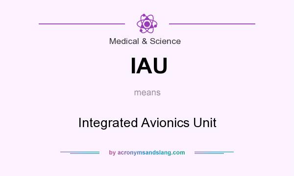 What does IAU mean? It stands for Integrated Avionics Unit