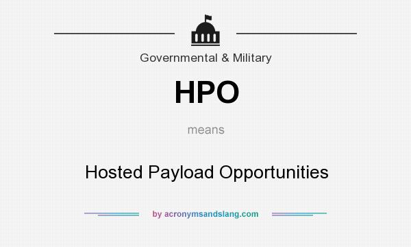What does HPO mean? It stands for Hosted Payload Opportunities