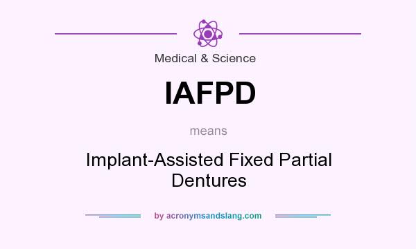 What does IAFPD mean? It stands for Implant-Assisted Fixed Partial Dentures