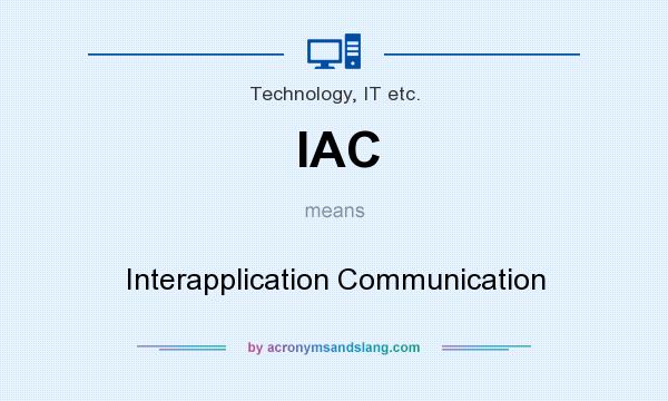 What does IAC mean? It stands for Interapplication Communication