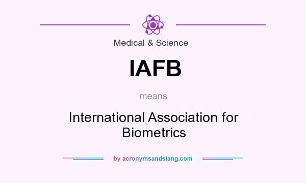 What does IAFB mean? It stands for International Association for Biometrics