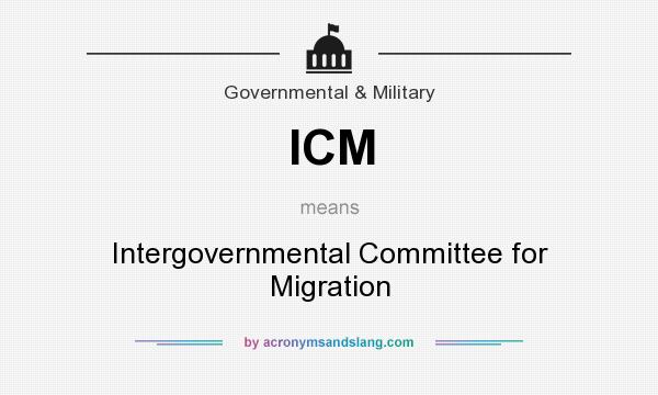 What does ICM mean? It stands for Intergovernmental Committee for Migration