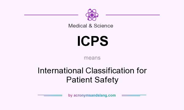 What does ICPS mean? It stands for International Classification for Patient Safety