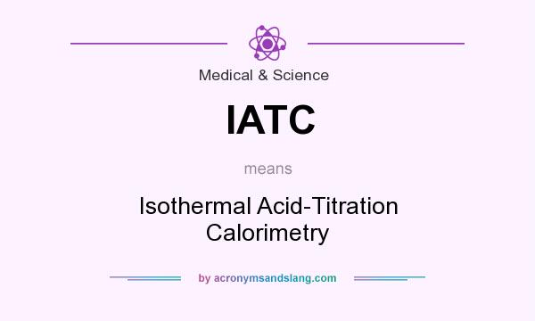 What does IATC mean? It stands for Isothermal Acid-Titration Calorimetry