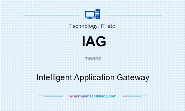 What does IAG mean? It stands for Intelligent Application Gateway