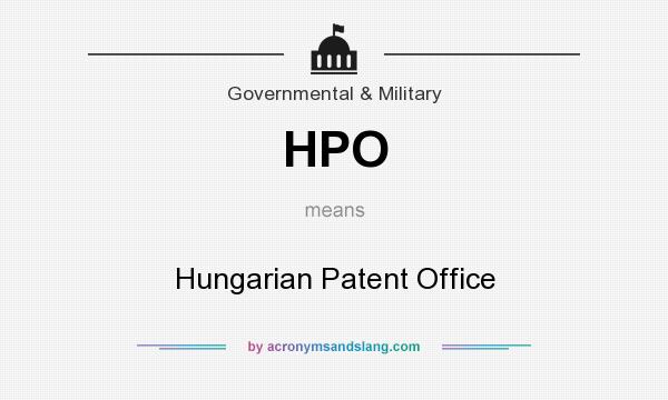 What does HPO mean? It stands for Hungarian Patent Office
