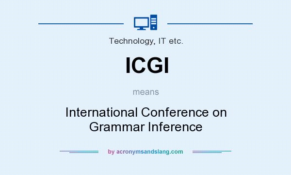 What does ICGI mean? It stands for International Conference on Grammar Inference