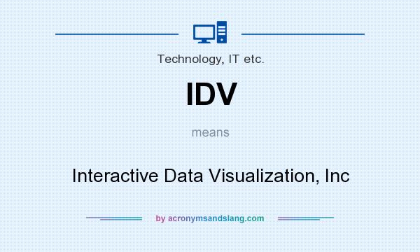 What does IDV mean? It stands for Interactive Data Visualization, Inc