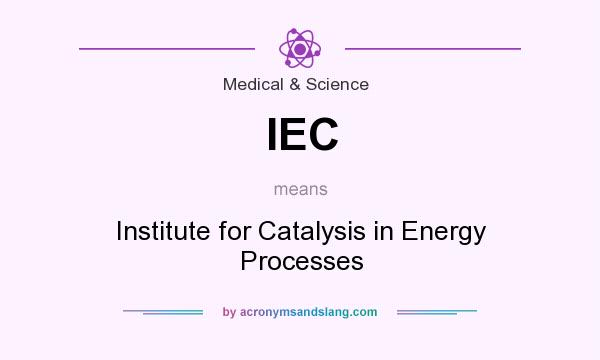 What does IEC mean? It stands for Institute for Catalysis in Energy Processes