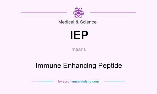 What does IEP mean? It stands for Immune Enhancing Peptide