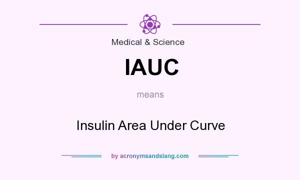 What does IAUC mean? It stands for Insulin Area Under Curve