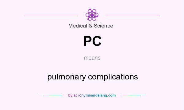 What does PC mean? It stands for pulmonary complications