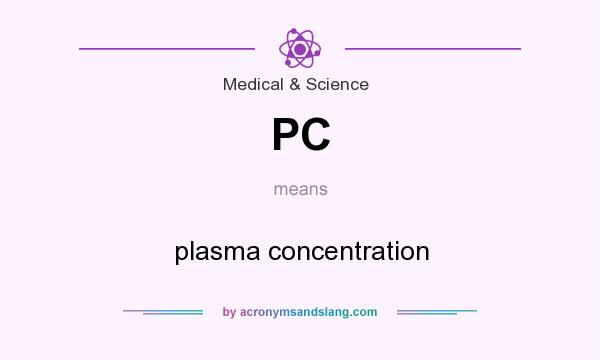 What does PC mean? It stands for plasma concentration