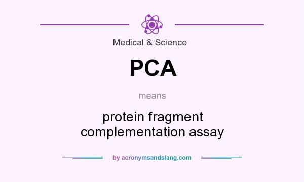 What does PCA mean? It stands for protein fragment complementation assay