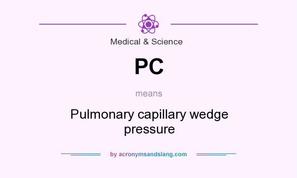What does PC mean? It stands for Pulmonary capillary wedge pressure