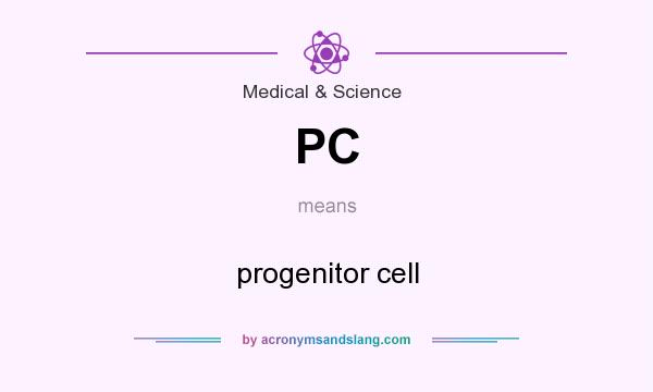 What does PC mean? It stands for progenitor cell