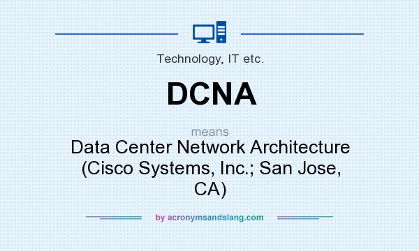 What does DCNA mean? It stands for Data Center Network Architecture (Cisco Systems, Inc.; San Jose, CA)