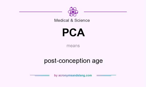 What does PCA mean? It stands for post-conception age