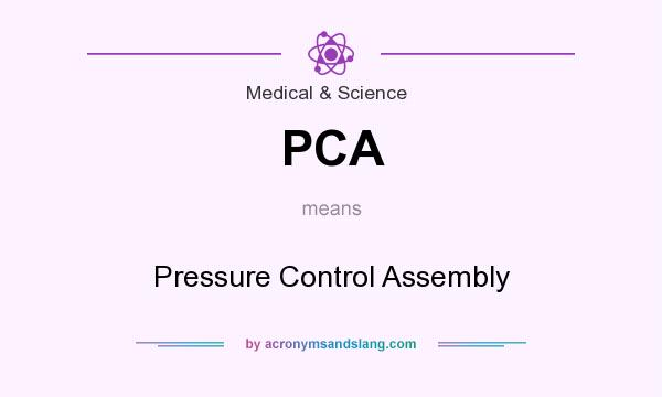 What does PCA mean? It stands for Pressure Control Assembly