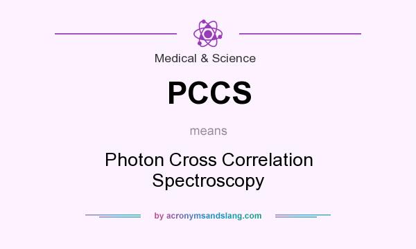 What does PCCS mean? It stands for Photon Cross Correlation Spectroscopy