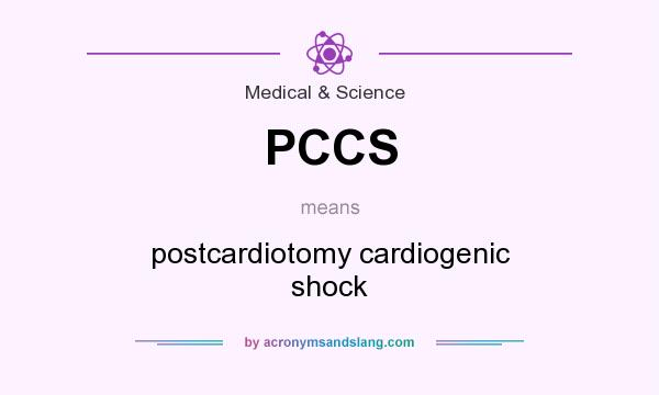 What does PCCS mean? It stands for postcardiotomy cardiogenic shock