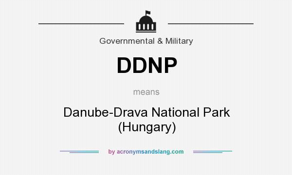 What does DDNP mean? It stands for Danube-Drava National Park (Hungary)
