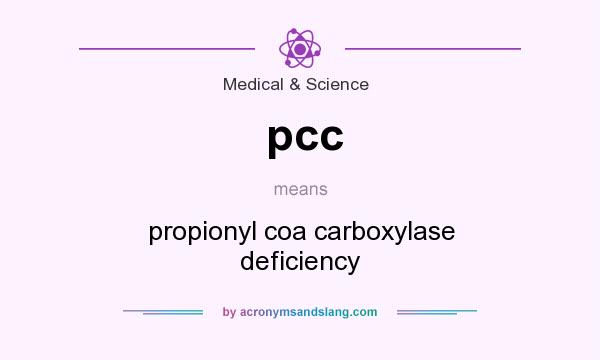 What does pcc mean? It stands for propionyl coa carboxylase deficiency