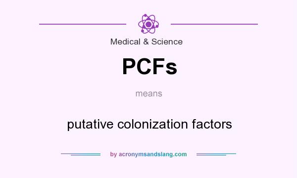 What does PCFs mean? It stands for putative colonization factors