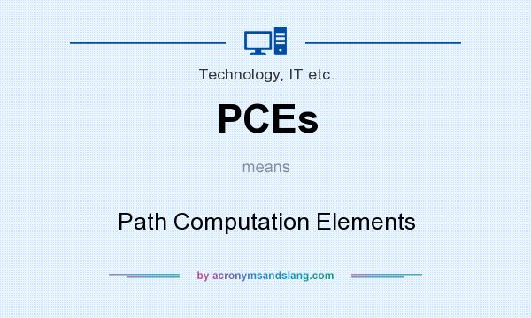 What does PCEs mean? It stands for Path Computation Elements
