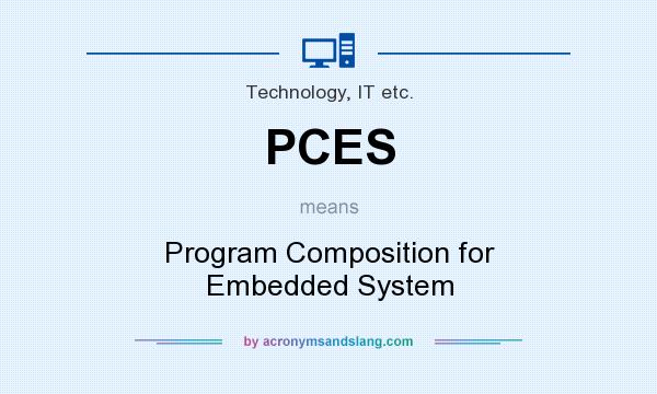 What does PCES mean? It stands for Program Composition for Embedded System