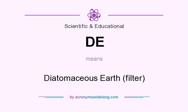 What does DE mean? It stands for Diatomaceous Earth (filter)