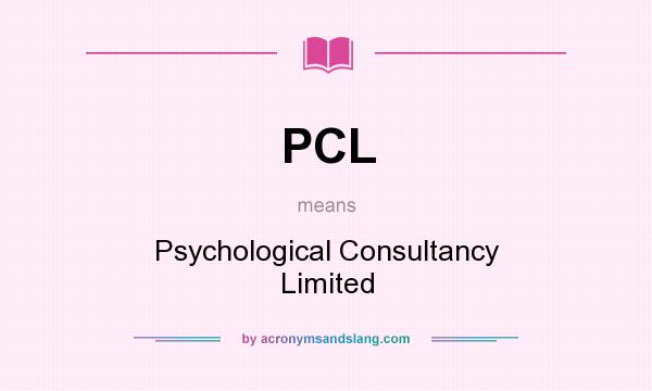 What does PCL mean? It stands for Psychological Consultancy Limited