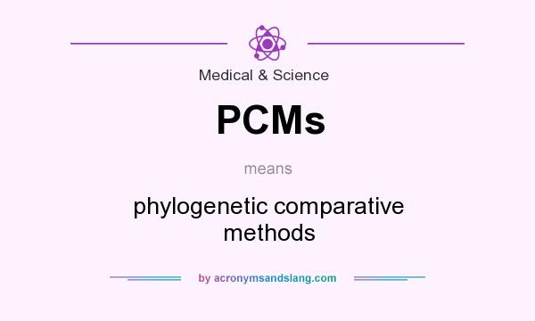 What does PCMs mean? It stands for phylogenetic comparative methods