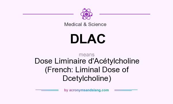 What does DLAC mean? It stands for Dose Liminaire d`Acétylcholine (French: Liminal Dose of Dcetylcholine)