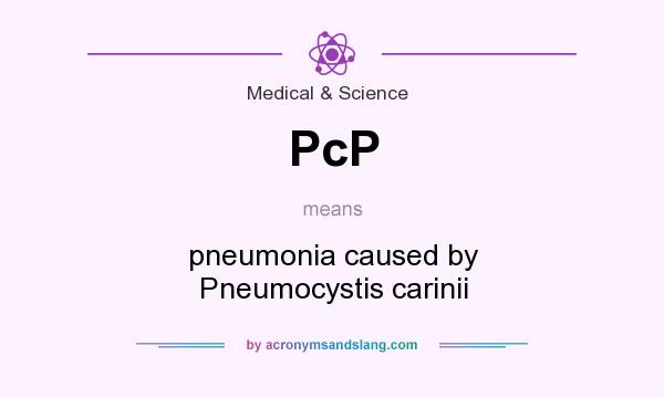 What does PcP mean? It stands for pneumonia caused by Pneumocystis carinii
