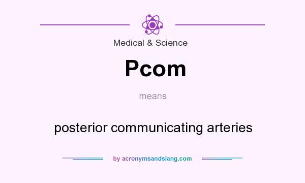 What does Pcom mean? It stands for posterior communicating arteries